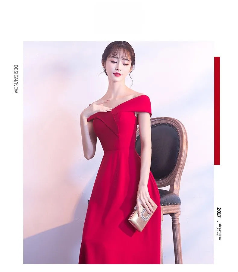 One-Shoulder Cotton Evening Gown | MzStar Fashion | view 7