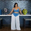 Strapless Top & Denim Pants Set | MzStar Fashion | view 3