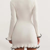Ruffle Hem Knit Mini Dress | MzStar Fashion | view 3