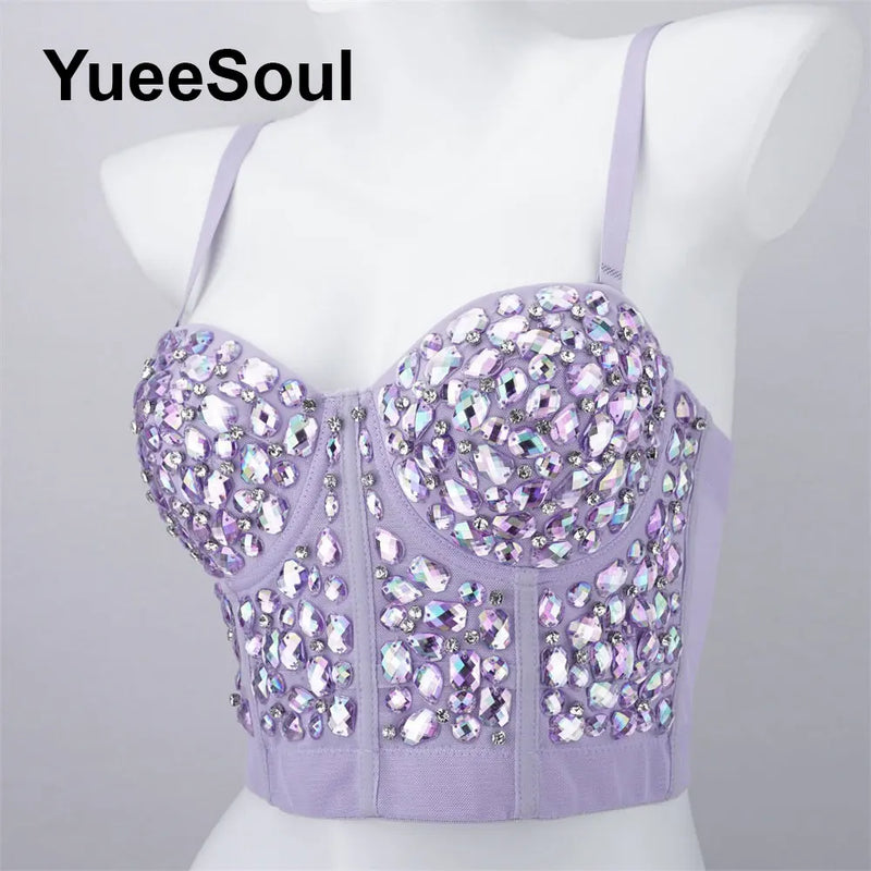Purple Diamond Corset Top | MzStar Fashion | view 8