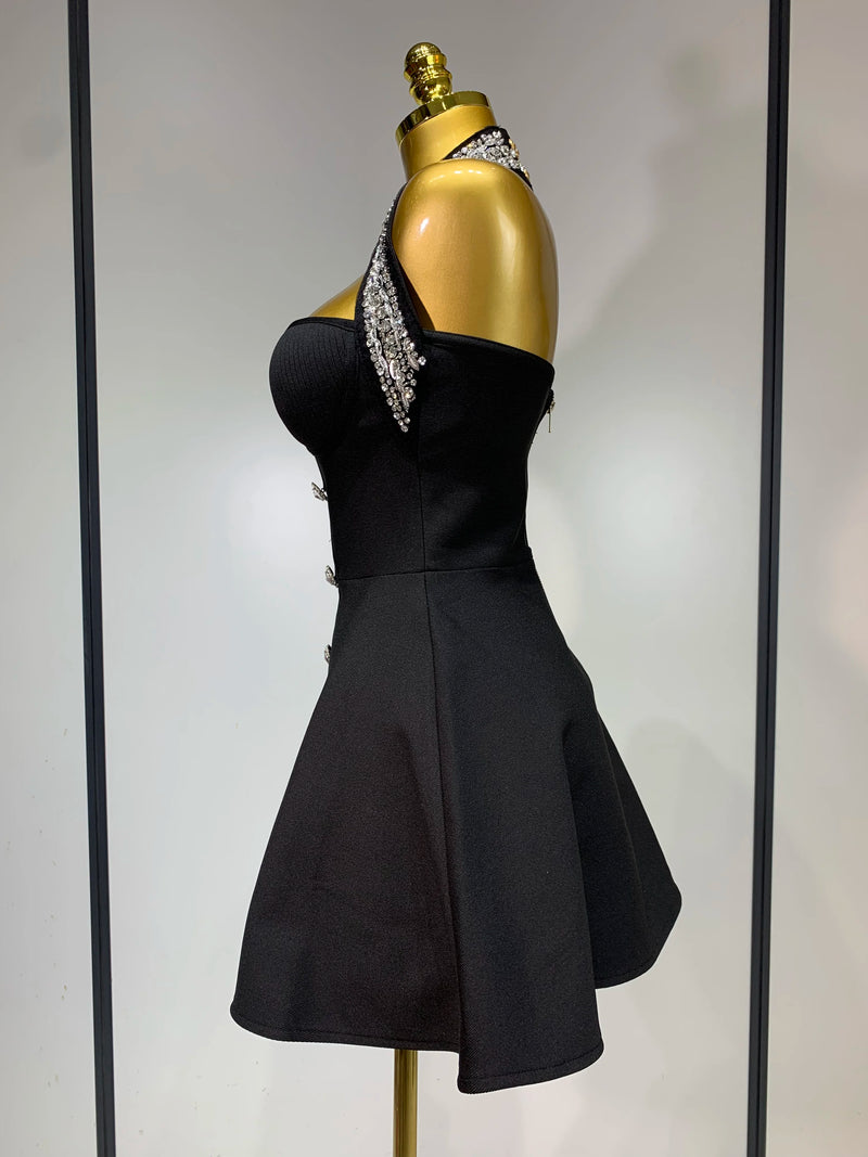 Rhinestone Bandage Halter Dress | MzStar Fashion | view 8