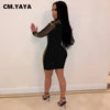 Rhinestone Mesh Bodycon Midi Dress | MzStar Fashion | view 2