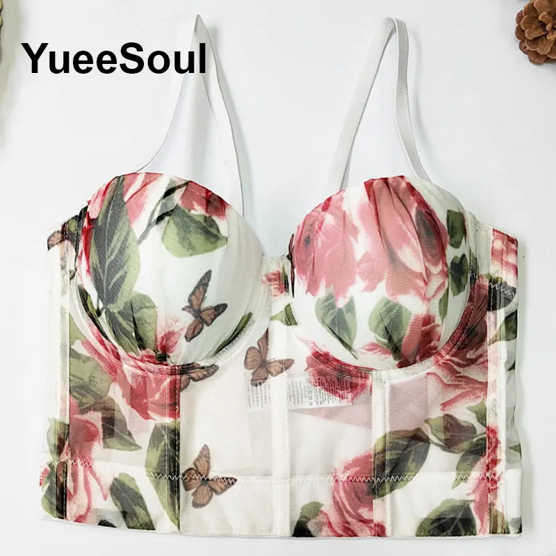 White Flower Bow Corset Top | MzStar Fashion | view 7