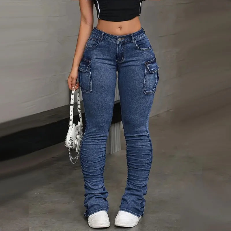 Hip-Lift Stretch Jeans | MzStar Fashion | view 4