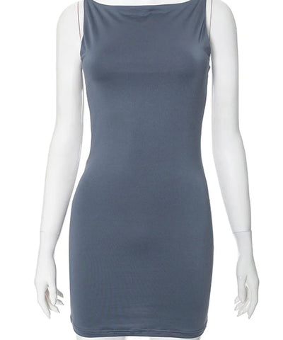 Y2K Wrap Vest Mini Dress