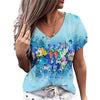 3D Floral V-Neck Tee | MzStar Fashion | view 6