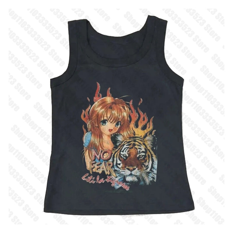 90s Emo Letter Baby Tank | MzStar Fashion | view 8