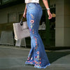 Embroidered Bell-Bottom Jeans | MzStar Fashion
