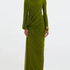 Ribbon Turtleneck Draped Gown | MzStar Fashion | view 8