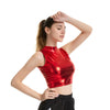 Metallic Mock-Neck Crop Tank | MzStar Fashion | view 8