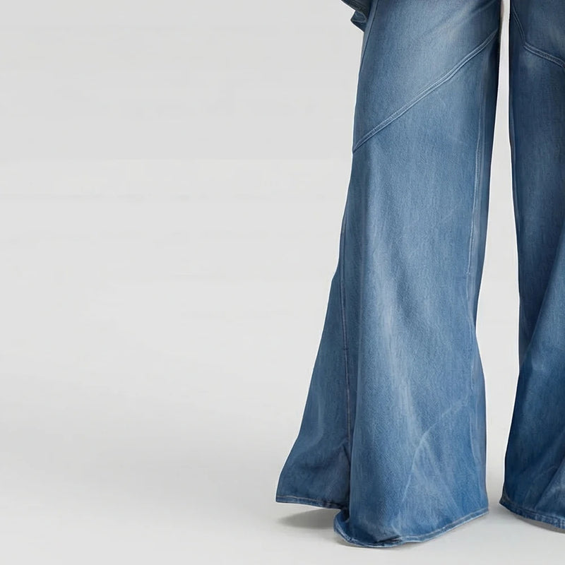 Tiered Ruffle Flared Jeans | MzStar Fashion | view 3