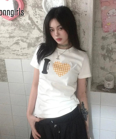 Retro Y2K Print Tee | MzStar Fashion