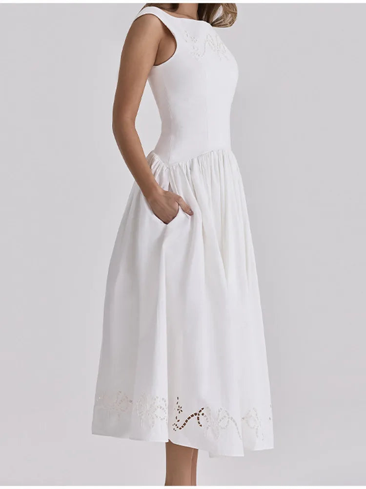 Minimalist A-Line Maxi Dress | MzStar Fashion | view 8
