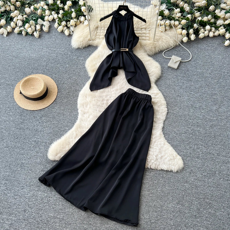 Halter Backless Two-Piece Set | MzStar Fashion | view 2
