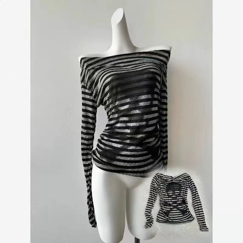 Slim Y2K Long-Sleeve Tee | MzStar Fashion | view 3