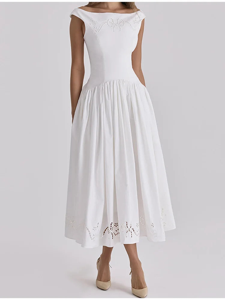 Minimalist A-Line Maxi Dress | MzStar Fashion | view 7