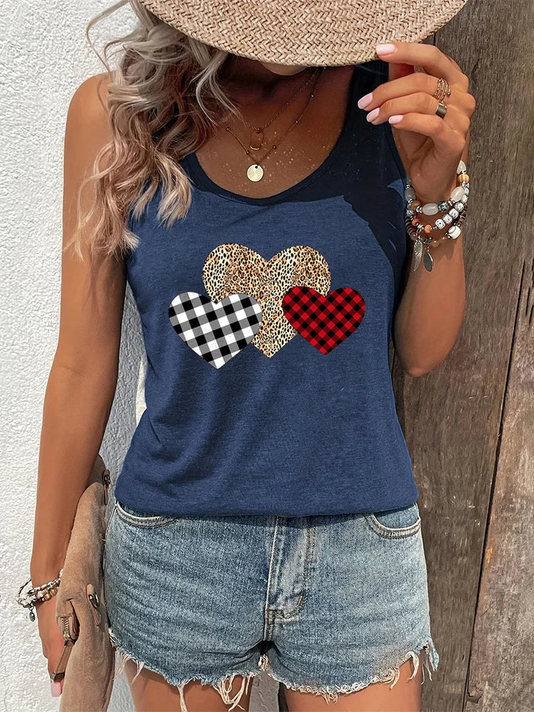 Leopard Heart Racerback Tank | MzStar Fashion | view 4