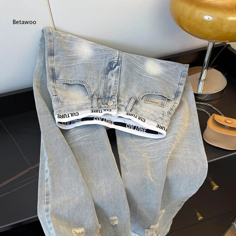Ripped Boyfriend Jeans | MzStar Fashion