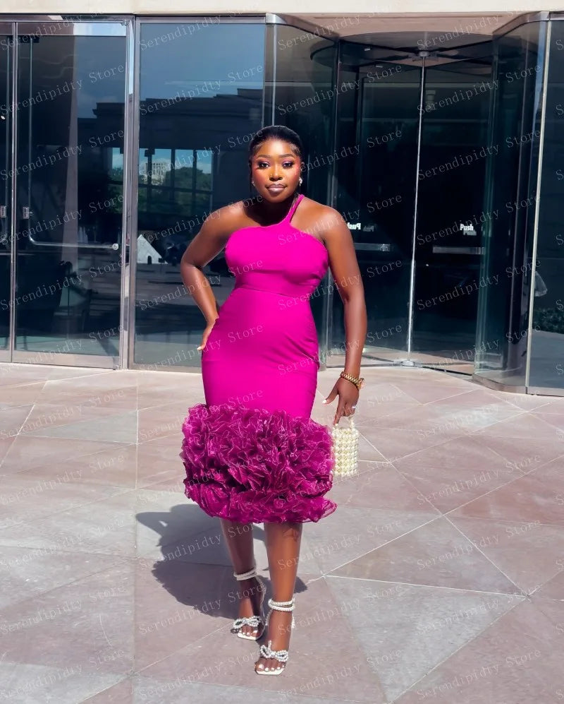 Pink Velvet Off-Shoulder Dress | MzStar Fashion | view 5
