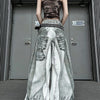 Tie-Dye Print Wide-Leg Jeans | MzStar Fashion | view 3