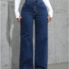 Big-Pocket Straight Jeans | MzStar Fashion | view 8