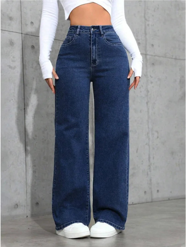 Big-Pocket Straight Jeans | MzStar Fashion | view 8