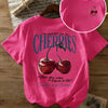 Cherry Print Oversized Tee | MzStar Fashion | view 4