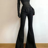 Black Y2K Flare Jeans | MzStar Fashion