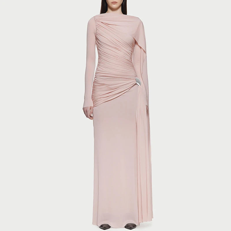 Ruched Asymmetric Maxi Dress | MzStar Fashion | view 4