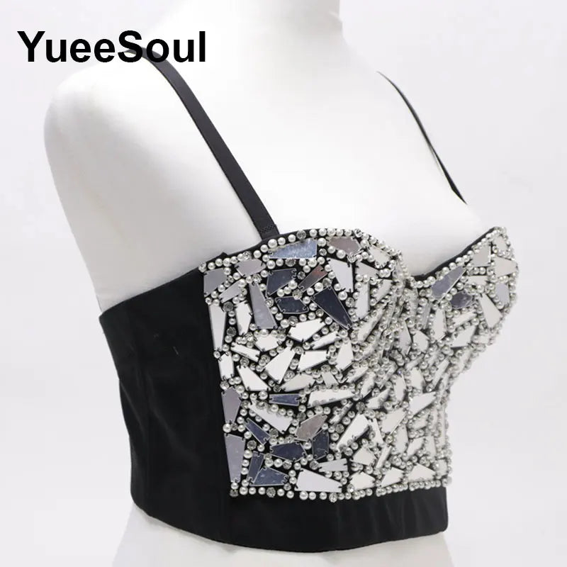 Rhinestone Tassel Gothic Top | MzStar Fashion | view 6