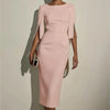 Beaded Half-Sleeve Midi Dress | MzStar Fashion