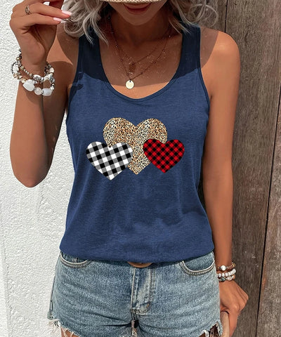Leopard Heart Racerback Tank | MzStar Fashion