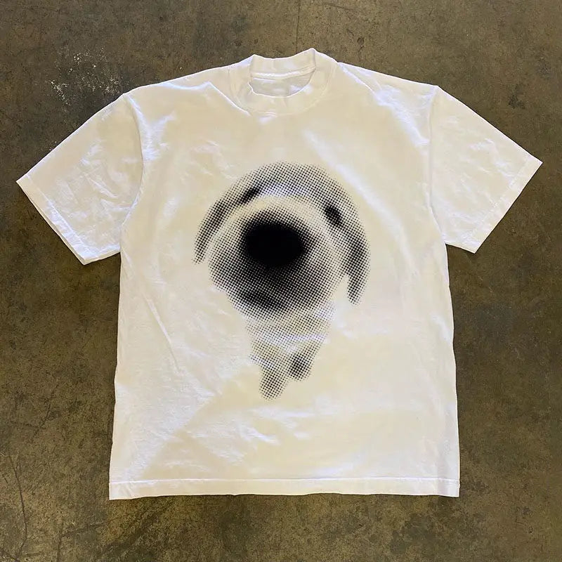 Retro Print Cotton Tee | MzStar Fashion