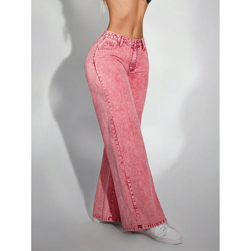 Vintage Washed Straight Jeans | MzStar Fashion | view 4