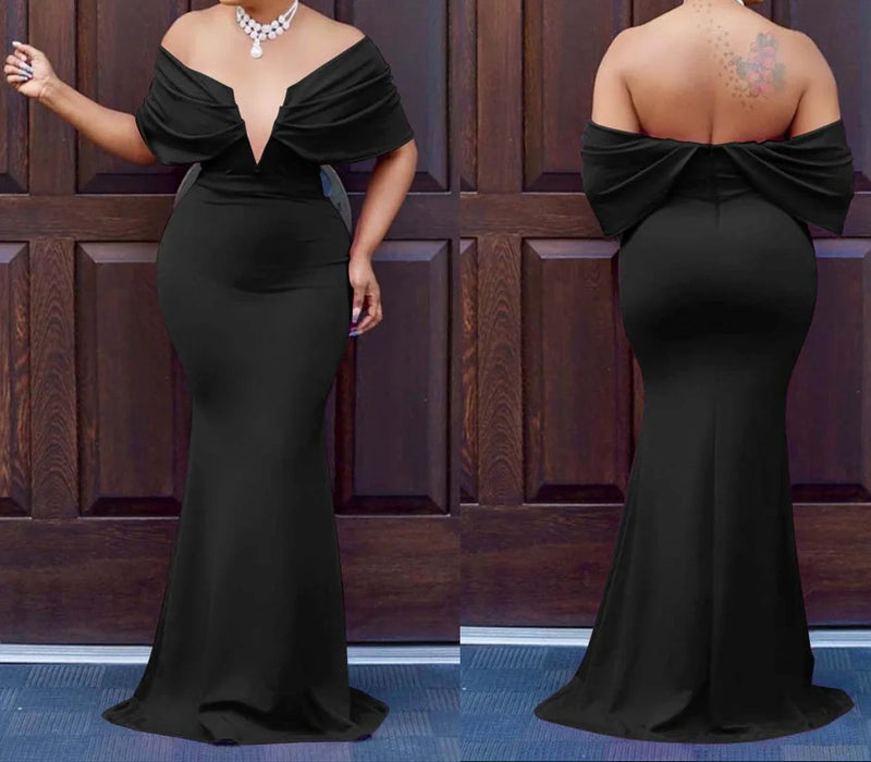 Off-Shoulder Bodycon Evening Maxi Dress | MzStar Fashion | view 2