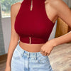 Keyhole Rib-Knit Tank | MzStar Fashion