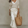 V-Neck Top & Maxi Dress Set | MzStar Fashion | view 8