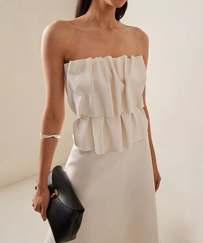 Tiered Strapless Maxi Dress
