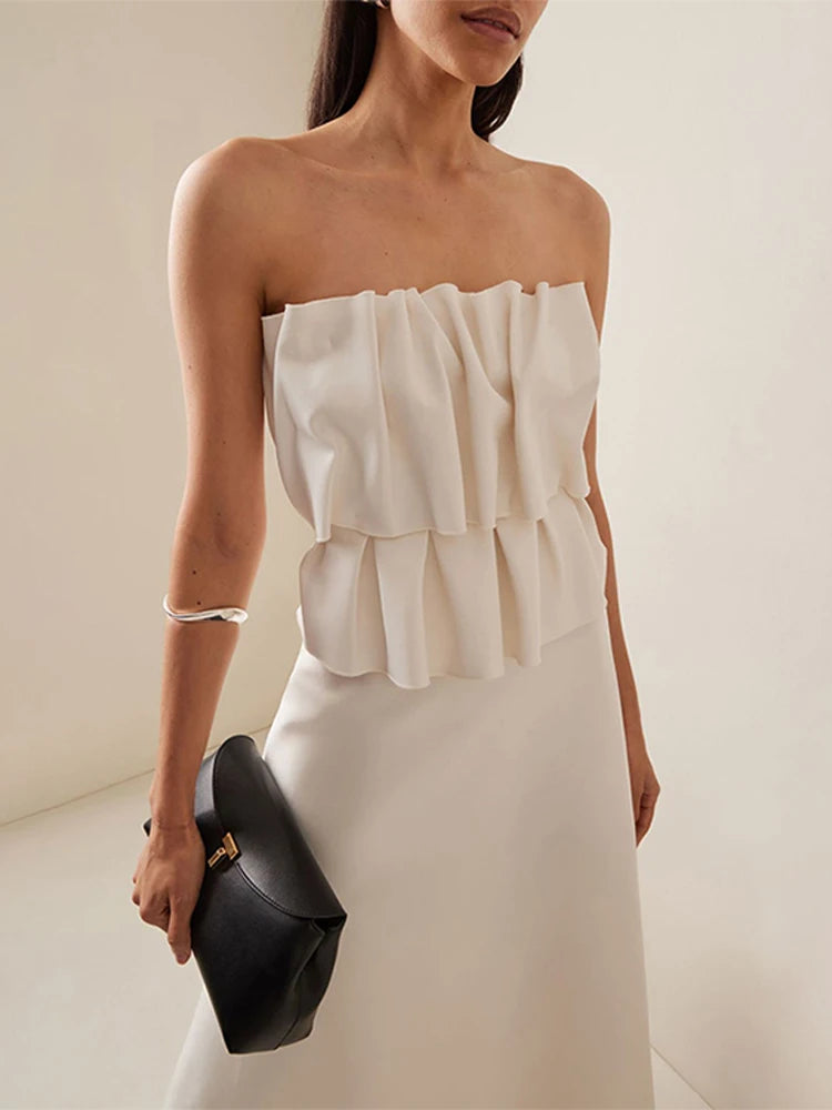Tiered Strapless Maxi Dress | MzStar Fashion | view 2
