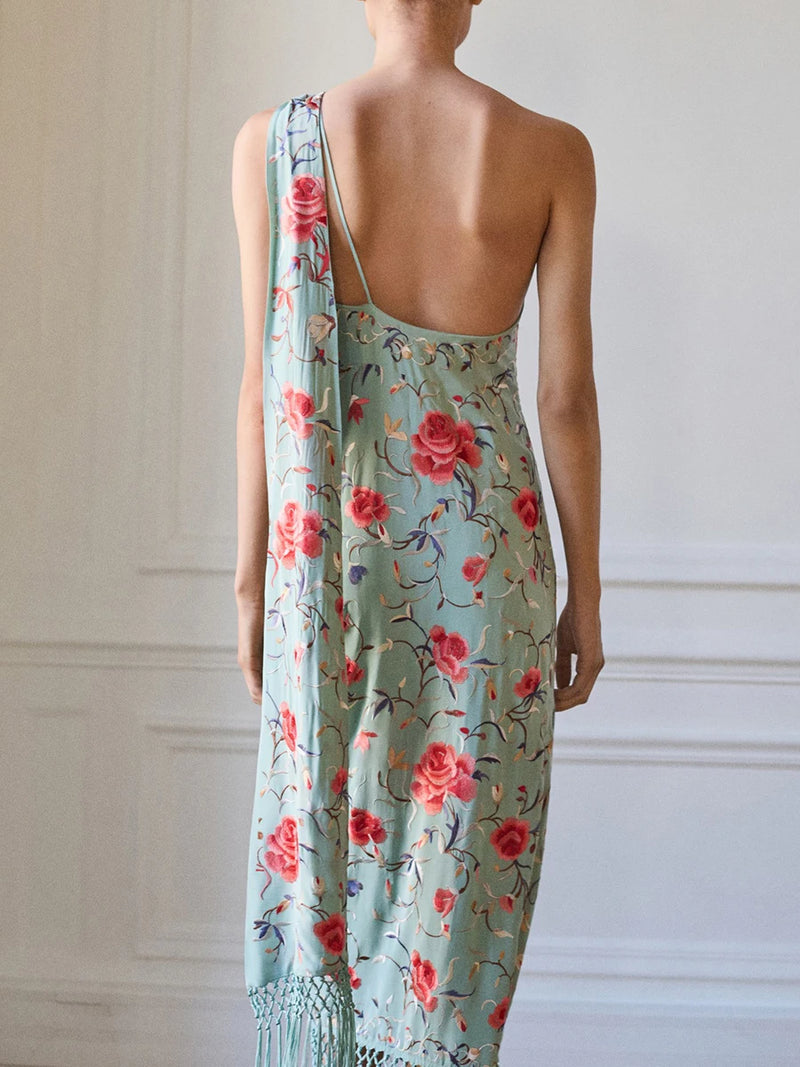 Boho Print Asymmetric Tassel Dress | MzStar Fashion | view 8