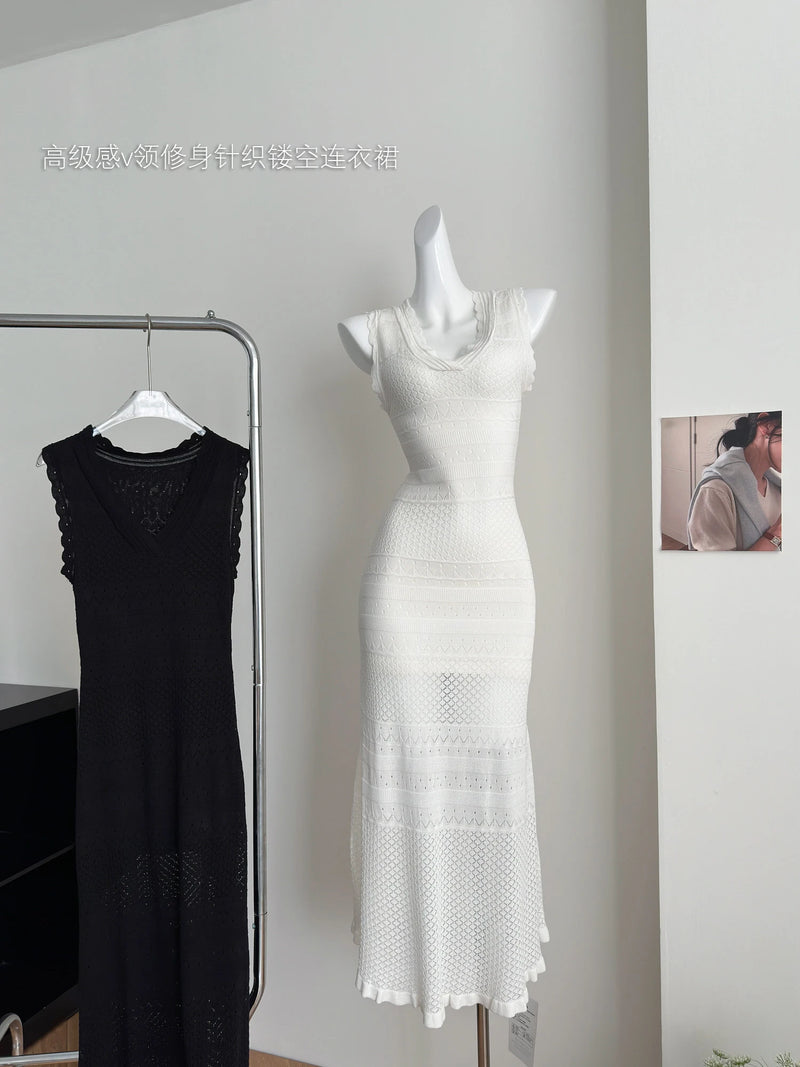 Crochet Cut-Out Midi Dress | MzStar Fashion | view 5