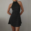 Polka Dot Halter Mini Dress | MzStar Fashion | view 4
