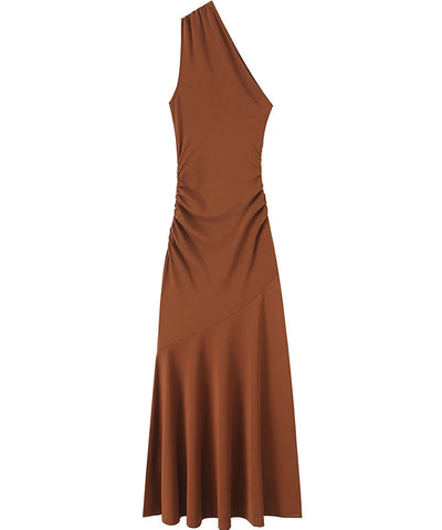 One-Shoulder Flowing Maxi Dress