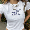 Martini Print Y2K Tee | MzStar Fashion