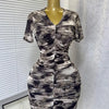 Tie-Dye Mesh Pleated Dress | MzStar Fashion | view 3