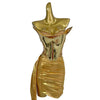 Gold Off-Shoulder Top & Skirt Set | MzStar Fashion