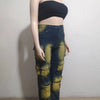 Dip-Dye High-Waist Work Jeans | MzStar Fashion | view 7