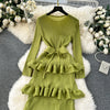Tiered Ruffle Cake Midi Dress | MzStar Fashion | view 3
