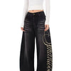 Retro Blue Wide-Leg Jeans | MzStar Fashion | view 8