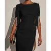 Beaded Half-Sleeve Midi Dress | MzStar Fashion | view 4